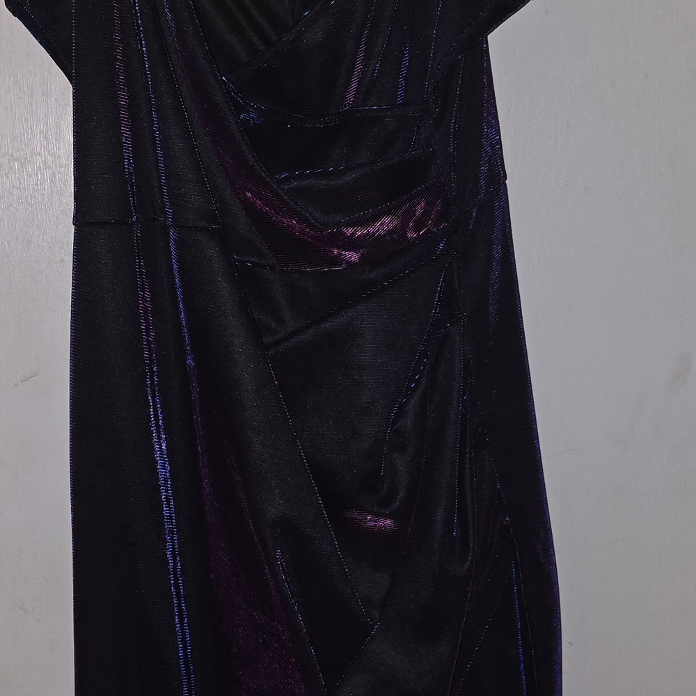 Elegant Black and Purple Dress